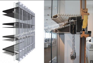 Κίνα Διπλό χτισμένο ραβδί σύστημα τοίχων κουρτινών γυαλιού κτιρίου γραφείων προσόψεων γυαλιού αερισμένο τοίχος προμηθευτής