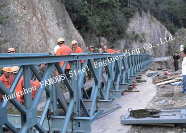 Κίνα 200 Τύπος μόνιμη γαλβανισμένη επεξεργασία επιφάνειας Χάλυβα Bailey γέφυρα Διπλές γραμμές γέφυρα προμηθευτής