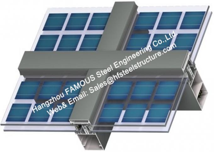 Ενσωματωμένος Photovoltaics τοίχος κουρτινών γυαλιού ενοτήτων προσόψεων ηλιακός με το ενιαίο τμήμα γυαλιού 0