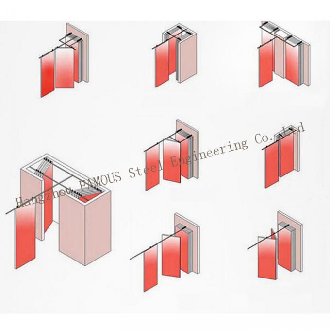 Χειρωνακτικός κινητός γλιστρώντας τοίχος χωρισμάτων γυαλιού διαιρετών δωματίων γραφείων 1