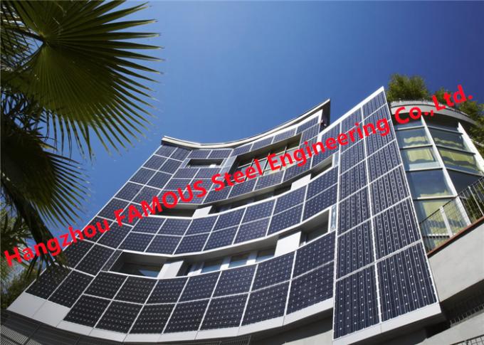Ηλιακό τροφοδοτημένο BIPV γυαλιού κουρτινών σύστημα ενοτήτων Photovoltaics τοίχων ενσωματωμένο κτήριο 0