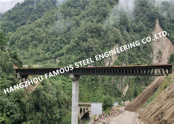 Κίνα Διπλή γέφυρα της Bailey χάλυβα παρόδων 200 τύπων 50 φορτίων γαλβανισμένης τόνοι κατασκευής χωρητικότητας προμηθευτής