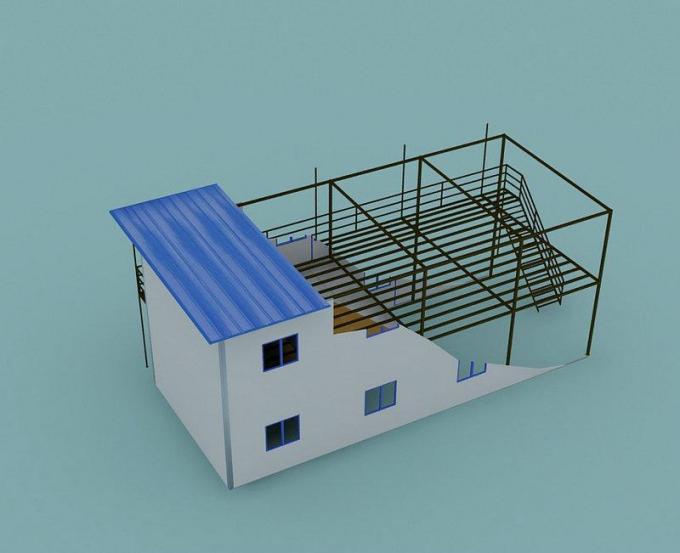 Δύο/τρία στρώμα φορητό Prefab σπίτι χάλυβα Recyling για την προσωρινή κατοικία 1
