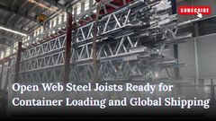 Ανοιχτές ατσάλινες ράβδοι έτοιμες για φόρτωση σε κοντέινερ και παγκόσμια αποστολή